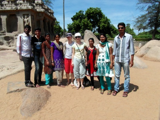 Photo groupe indiens Mahabalipuram