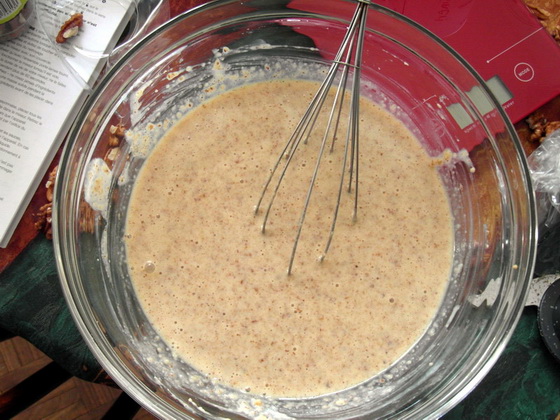 tarte aux noix - mélange