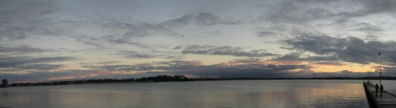 30 Sunset jetty Australia panoramic